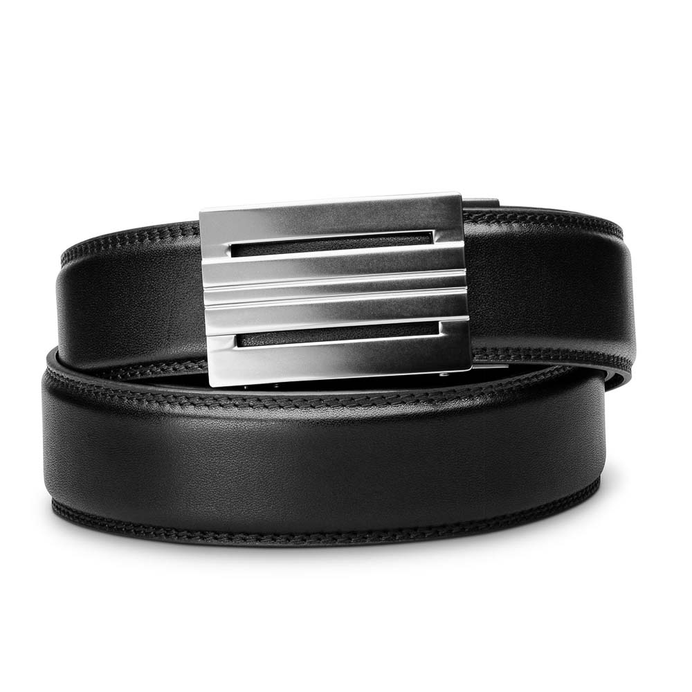 Classic Leather Belt Silver