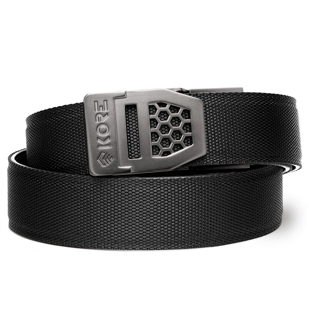 Kore Essentials | X4 Stainless Steel Buckle Black Top-Grain Leather