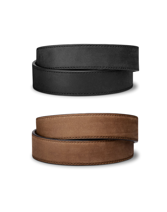 Full Grain Genuine Buffalo 1 1/2 Casual Belt Black Nickel Roller Buck -  Buffalo Head Leather