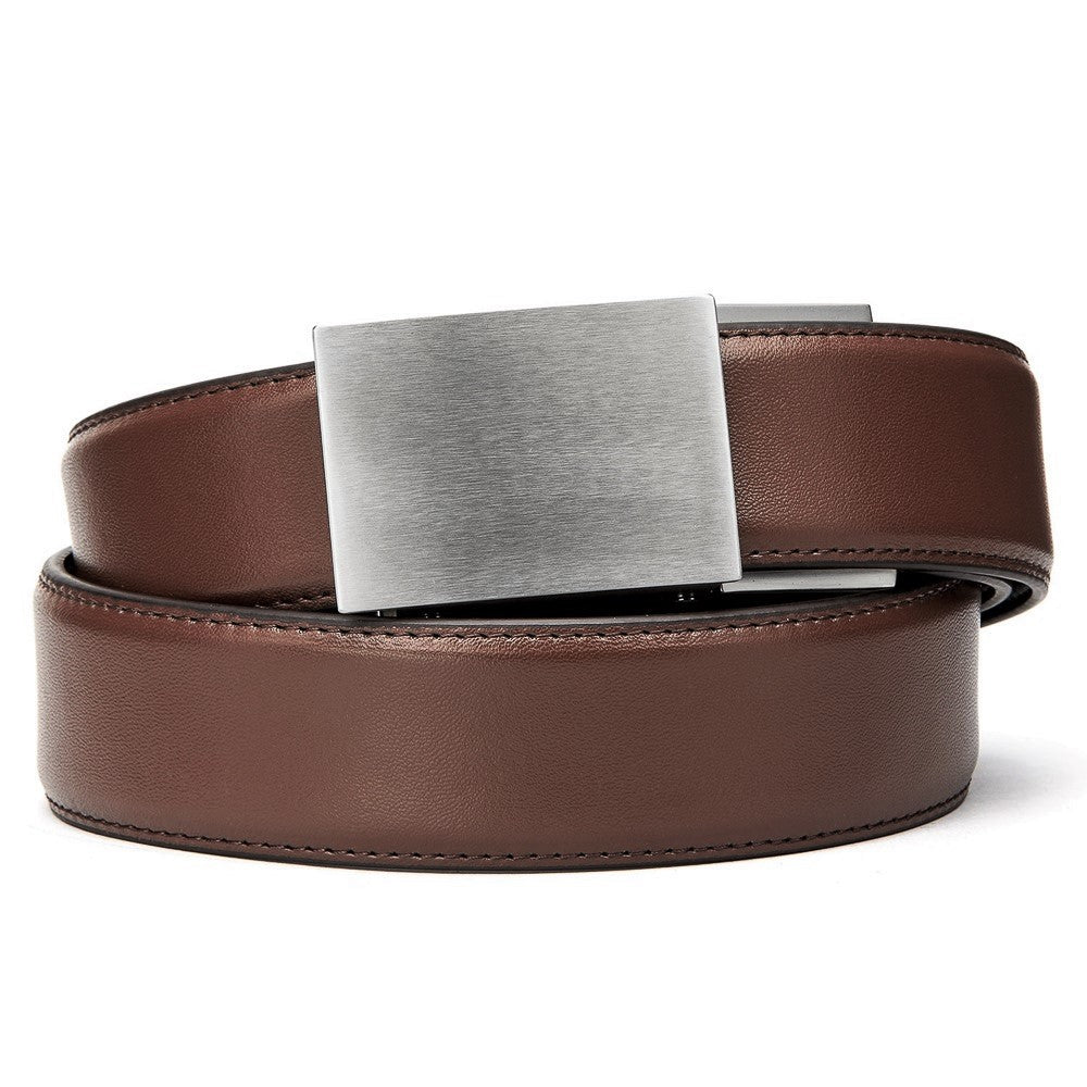 Kiton Belt Brown Grain Leather K Buckle Men Belt 90/ 36