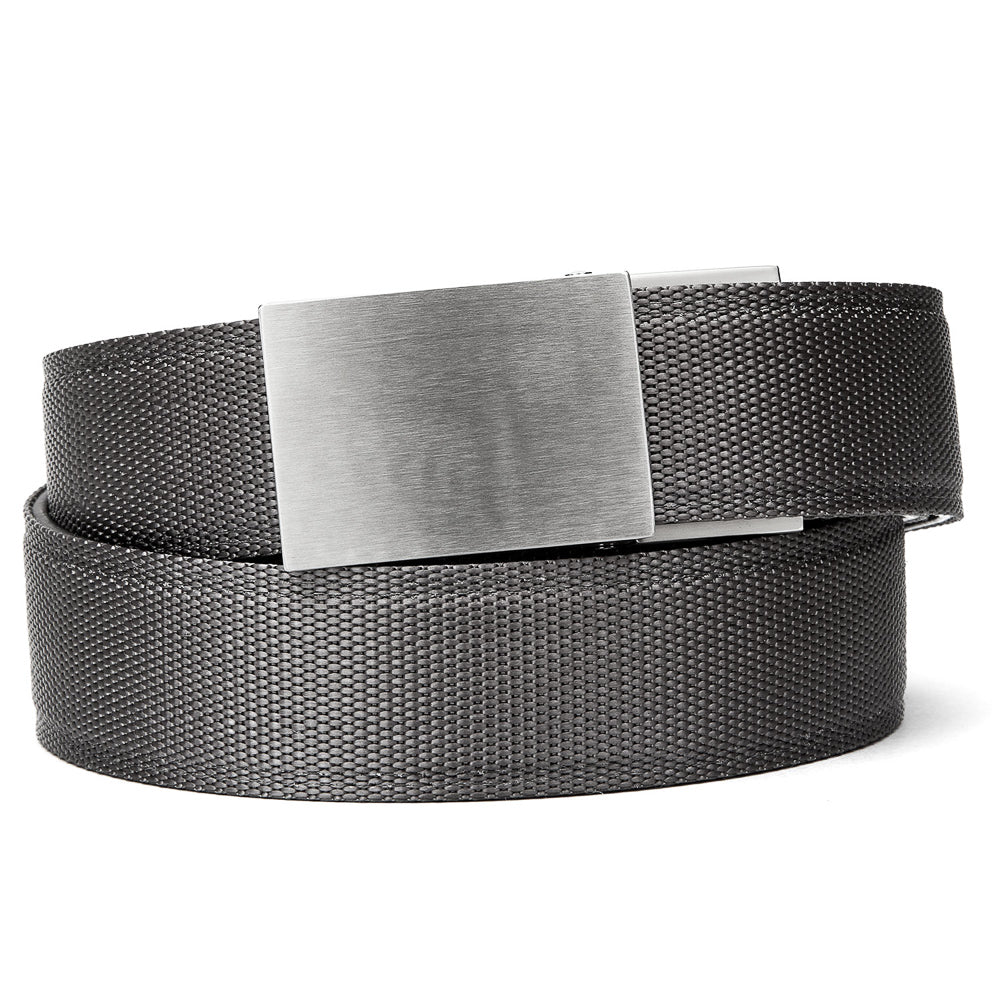 Grey Canvas Ratchet Belt Strap