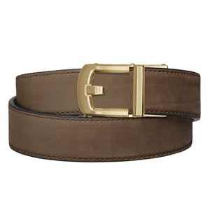 X SERIES BUCKLE  | MOCHA BUFFALO LEATHER GUN BELT 1.5"