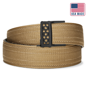 X SERIES BUCKLE  | USA MADE COYOTE TACTICAL NYLON GUN BELT 1.5"