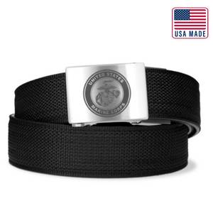 MARINE CORPS ENGRAVED BUCKLE | USA MADE TACTICAL GUN BELT 1.5"