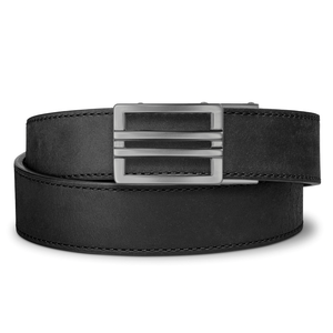 X SERIES BUCKLE  | BLACK BUFFALO LEATHER GUN BELT 1.5"