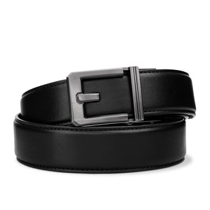 X SERIES BUCKLE  | BLACK LEATHER GUN BELT 1.5"