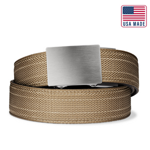 X SERIES BUCKLE  | USA MADE TAN 499 TACTICAL NYLON GUN BELT 1.5"