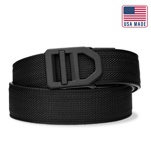 X SERIES BUCKLE  | USA MADE BLACK TACTICAL NYLON GUN BELT 1.5"