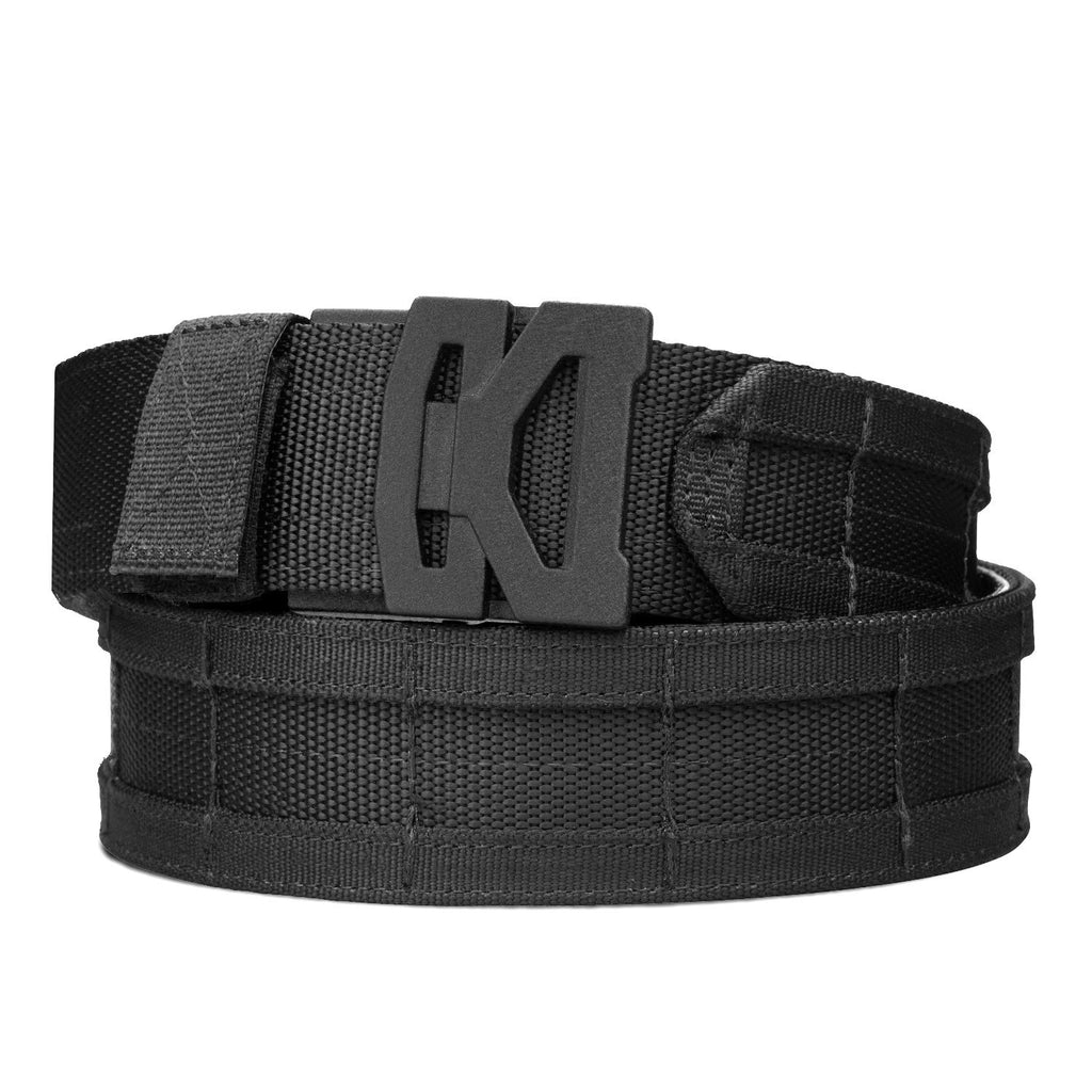 Black Padded Vegan Leather Thick Stretch Belt