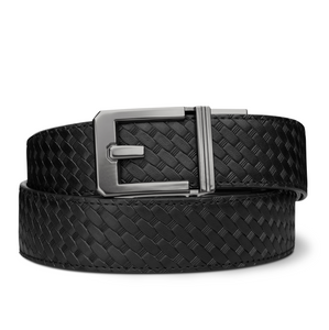 Kore Essentials X3 Gunmetal Buckle with BasketWeave 1.5" Micro Adjustable Ratcheting Gun Belt