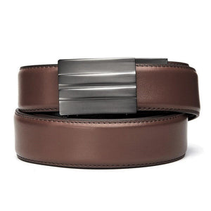 X SERIES BUCKLE  | BROWN LEATHER GUN BELT 1.5"