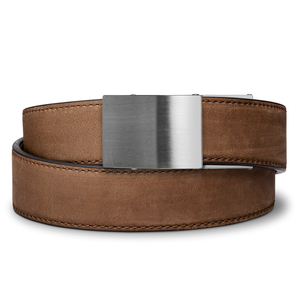 X SERIES BUCKLE  | BROWN BUFFALO LEATHER GUN BELT 1.5"