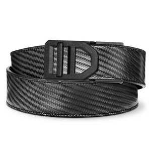 Kore Essentials X5 Black Buckle with Black Carbon Fiber 1.5" Ratcheting Micro Adjustable Gun Belt